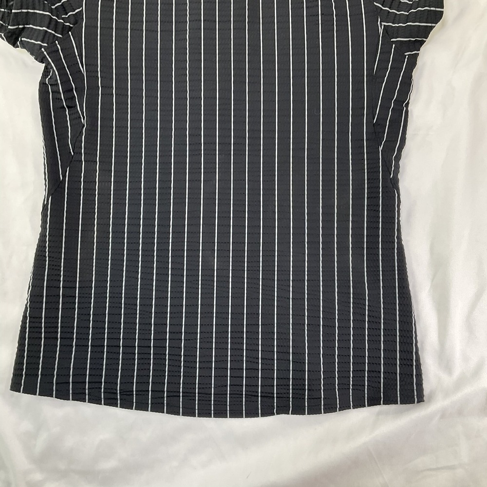 Inphorm Women Black/White Stripe Tennis Golf Pickle Ball Textured Sz S Sport 552 - Picture 6 of 12